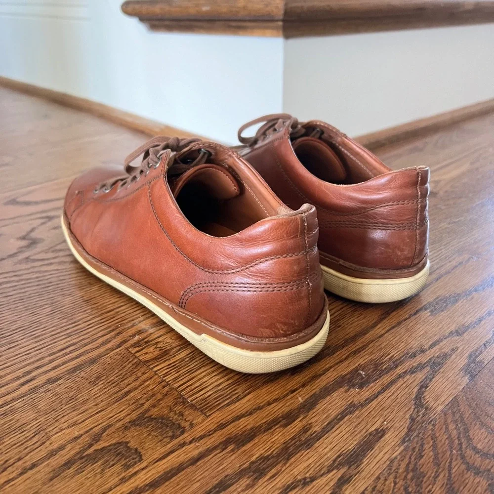Allen Edmonds Porter Mens Leather Sneakers Brown Derby‎ Shoes Portugal MSRP $350